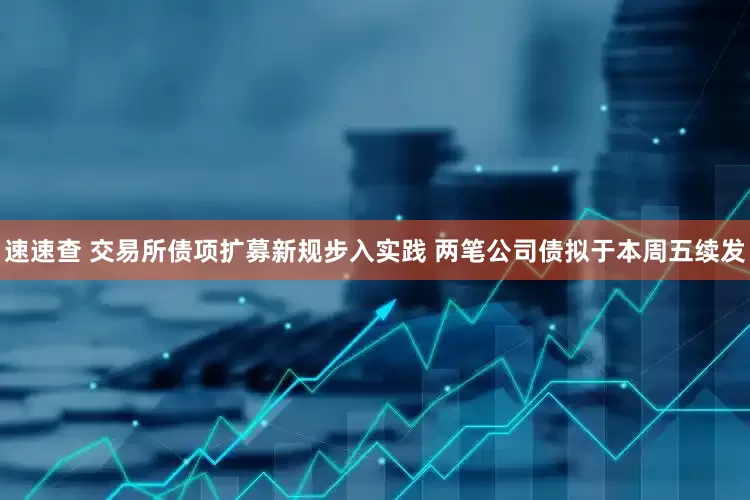 速速查 交易所债项扩募新规步入实践 两笔公司债拟于本周五续发